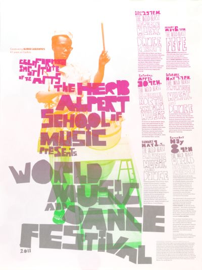CalArts poster: World Music And Dance Festival 2 by Tasheka Arcenaux 