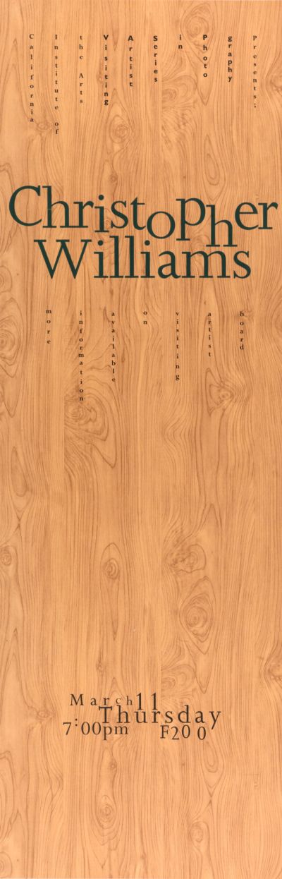 CalArts poster: Christopher Williams by 