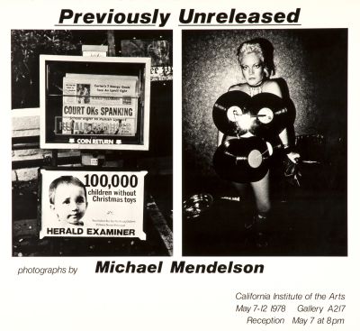 CalArts poster: Previously Unreleased photographs by Michael Mendelson by 