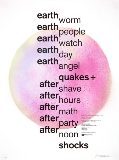 CalArts poster: Earthquakes & Aftershocks by Florencio Zavala 
