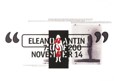 CalArts poster: Eleanor Antin by Weston Bingham 