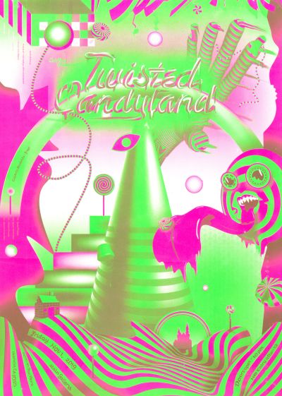 CalArts poster: Twisted Candyland by Alex Cerutti Avery Jagre 