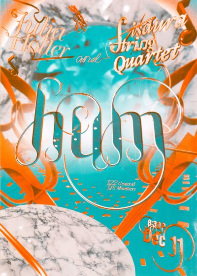 CalArts poster: Julia Holter And Fisaura String Quartet by Alex Cerutti David Yoo 