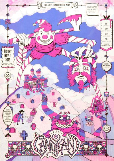 CalArts poster: Twisted Candyland by Bryan Gelderbloom Jessica Peng 