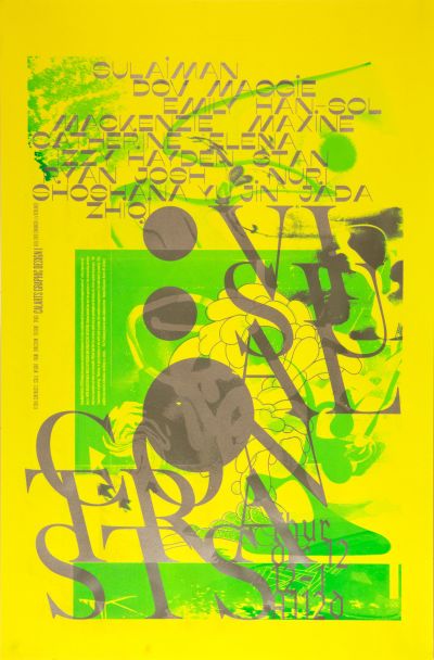 CalArts poster: Visual Contrasts (BFA1 class collaboration) by Emma Berliner Scott Zukowski 