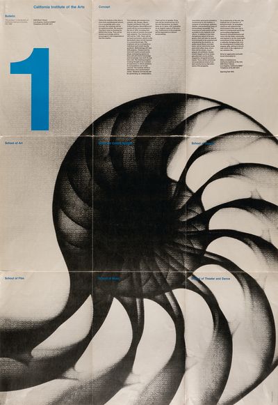 CalArts poster: Bulletin Sheet 1 by Joel Katz 