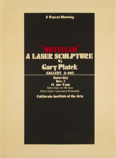 CalArts poster: A Laser Sculpture by 