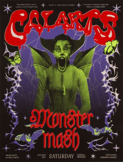 CalArts poster: Monster Mash by Dov Annuse Elena Reyna Hernandez Josh Lin 
