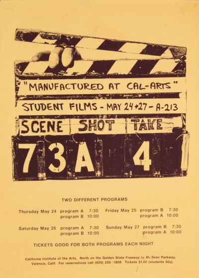 CalArts poster: Manufactured at Cal-Arts by 
