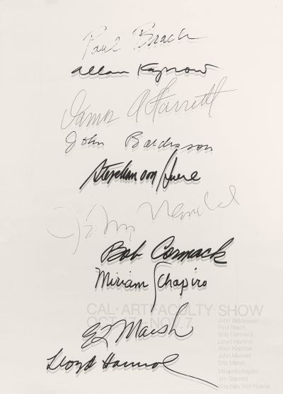 CalArts poster: CalArts Faculty Show by Eric Marsh 