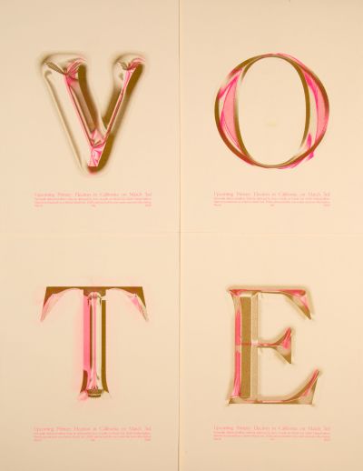 CalArts poster: Vote 2020 by Sarah Lee Marshall Wang 