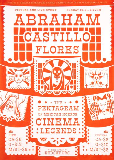 CalArts poster: The Pentagram of Mexican Cinema Horror Legends by Dov Annuse Josh Lin 
