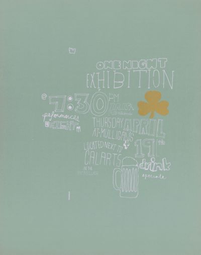 CalArts poster: One Night Exhibition by 