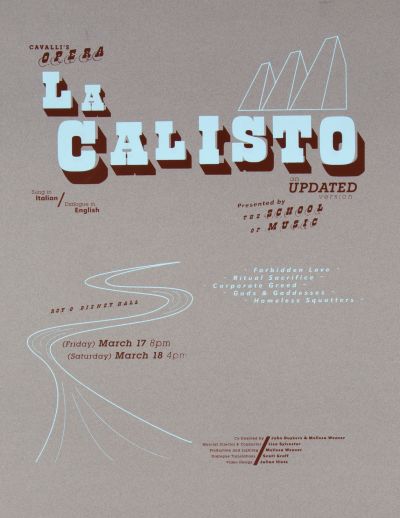 CalArts poster: La Calisto by Andrew Kutchera 