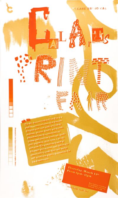 CalArts poster: Calarts 4th Annual Print fair by Jane Hong Won Choi 