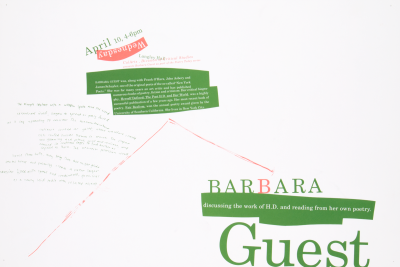 CalArts poster: Barbara Guest by 