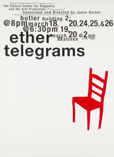 CalArts poster: Ether Telegrams 1/4 by John Kieselhorst 