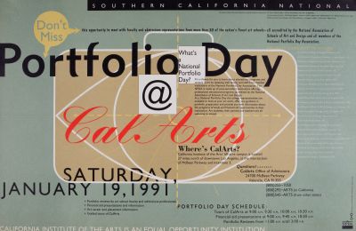 CalArts poster: National Portfolio Day by Robin Cottle 