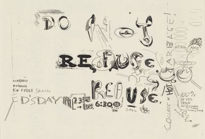 CalArts poster: Do Not Refuse: Ed Fella Speaks by Ed Fella 