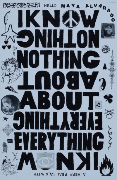 CalArts poster: I Know Nothing/Everything (1/2) by Maya Alvarado 