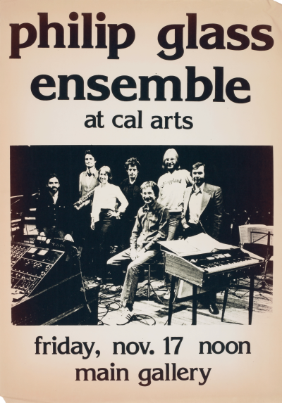 CalArts poster: Philip Glass Ensemble by Tim Wolf 