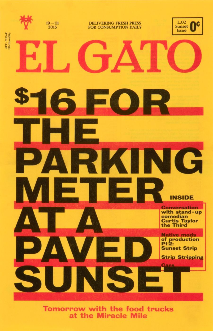 El Gato Sunset Issue 1 poster by Stefano Giustiniani | CalArts
