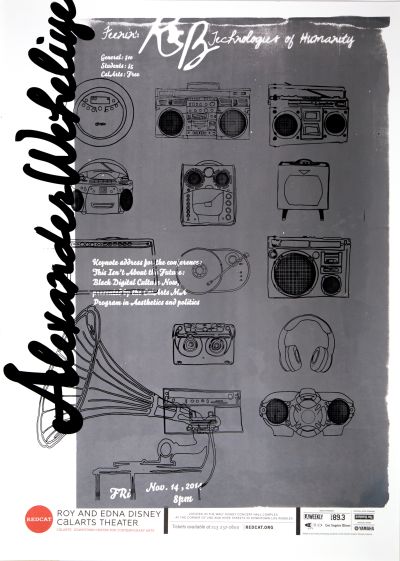 CalArts poster: REDCAT: Technologies of Humanity by Kate Ludwig Katie Barger 