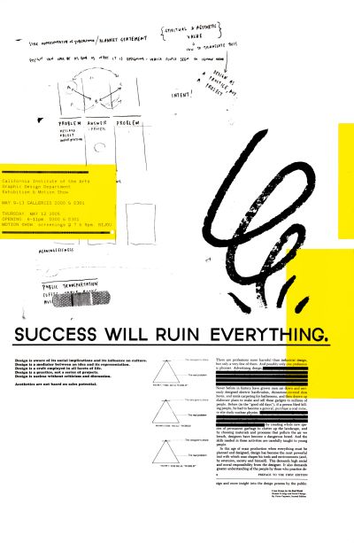 CalArts poster: Success Will Ruin Everything by Lucas Quigley Ryan Corey 