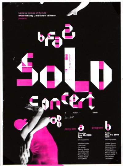 CalArts poster: BFA2 Solo Concert by Manuel Garcia 