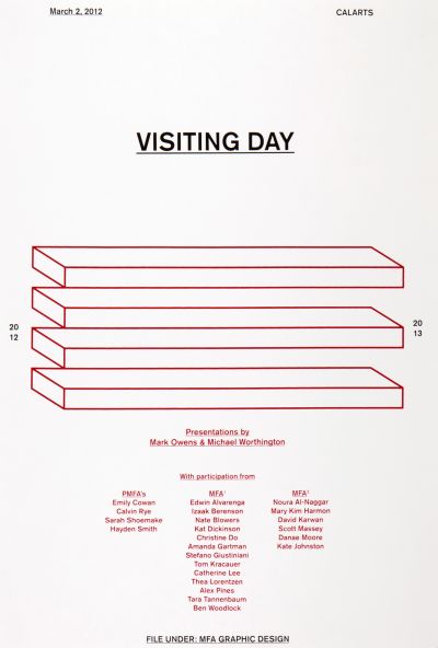 CalArts poster: 2012-2013 Visiting Day by Izaak Berenson 