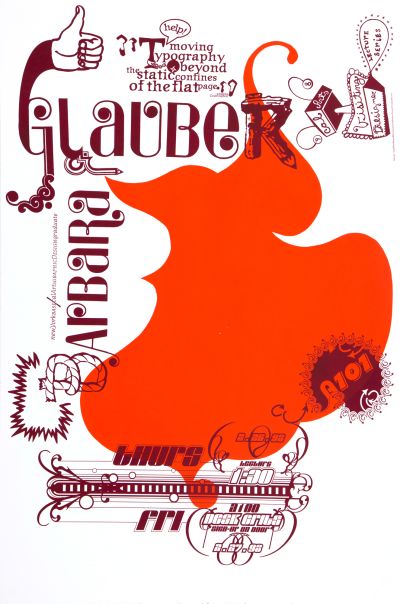 CalArts poster: Barbara Glauber by Andrea Tinnes Jose Allard Lee Schulz Pirco Wolfframm 