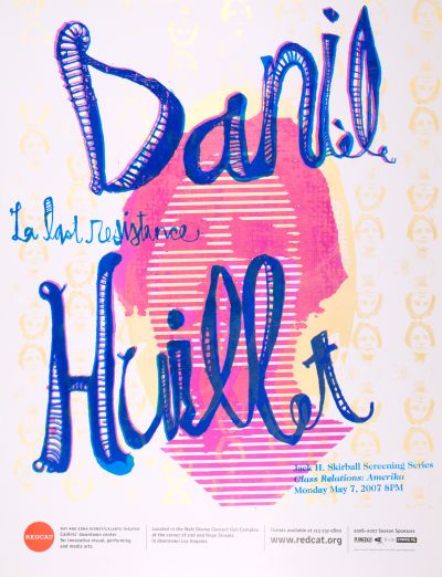 CalArts poster: REDCAT: Danièle Huillet by Anne Cote 