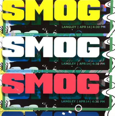 CalArts poster: SMOG by Guanyan Wu Kathy Bates Margaret Andersen 