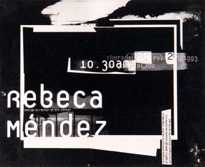 CalArts poster: Rebeca Méndez by Conor Mangat 