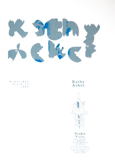 CalArts poster: Kathy Acker by Margo Johnson 