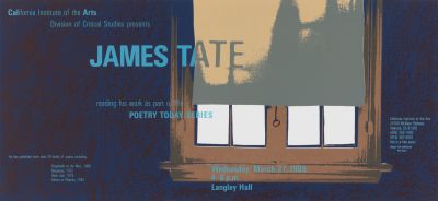 CalArts poster: James Tate by Alfred Davis Neil Kellerhouse 