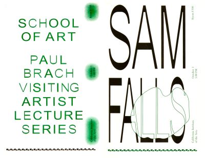 CalArts poster: Sam Falls by Naveen Hattis 