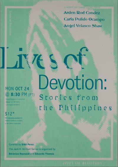 CalArts poster: Lives of Devotion by Michelle Bac Sarah Chow 