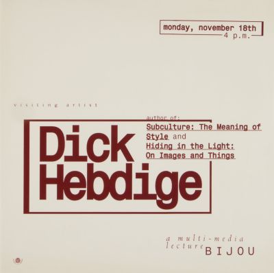 CalArts poster: Dick Hebdige by 