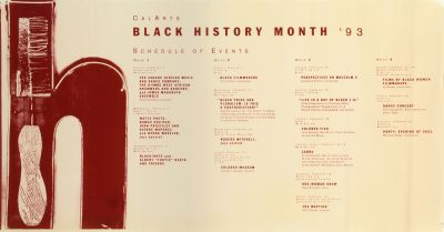 CalArts poster: Black History Month &#8217;93 by 