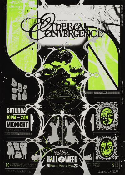 CalArts poster: Ethereal Convergence by Haruka Cheung Isa Eugenio 