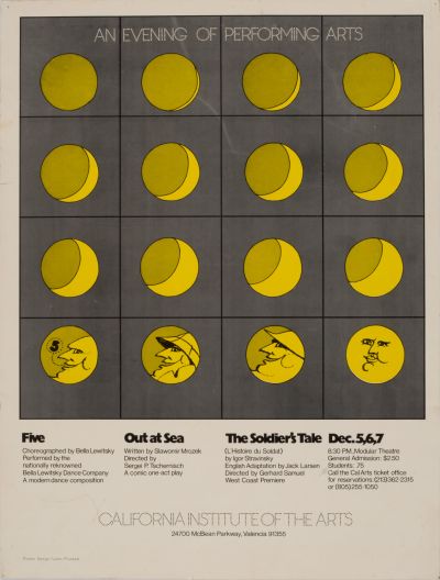 CalArts poster: An Evening of Performing Arts by John Plunkett 
