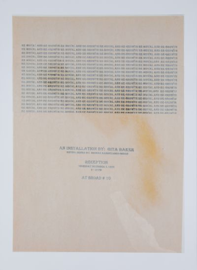 CalArts poster: Removal and Regrowth by Gita Baker by 