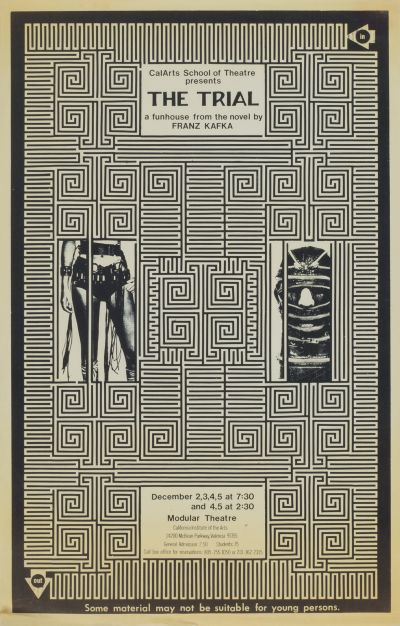CalArts poster: The Trial by Robert Benedetti 
