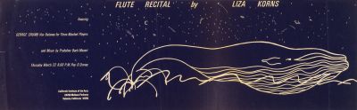 CalArts poster: Flute Recital by Liza Korns by 