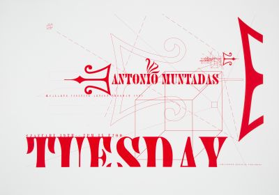 CalArts poster: Antonio Muntadas by James Stoecker Margo Johnson 