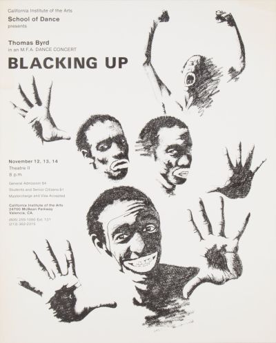 CalArts poster: Blacking Up by Brian Bailey 