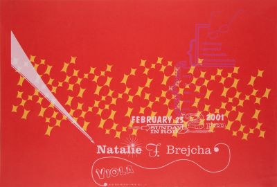 CalArts poster: Natalie F Brejcha Mid Residence Recital by Andrew Kutchera 