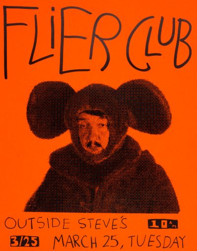 CalArts poster: Flier Club by Ally Sutton Oscar Thompson 
