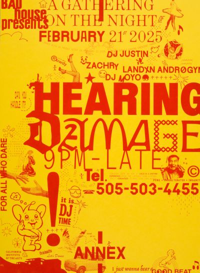 CalArts poster: Hearing Damage by Maya Alvarado 